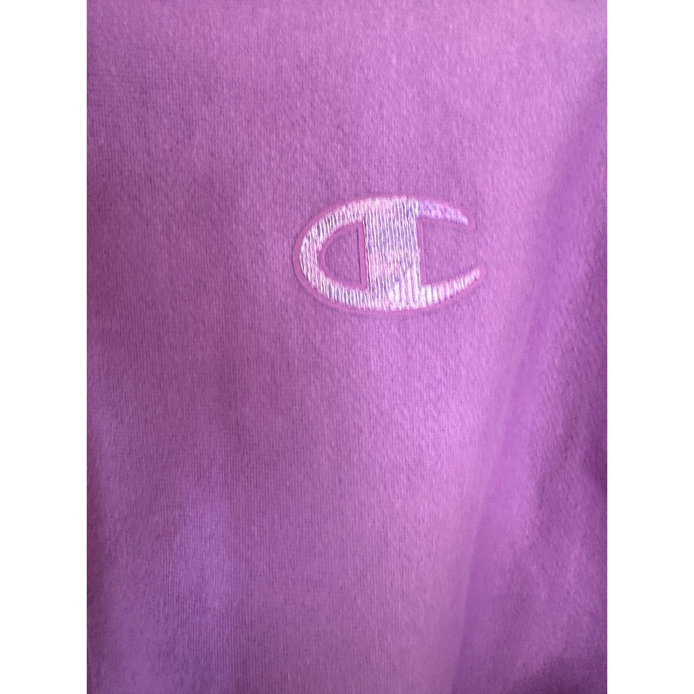NWT Champion Reverse Weave Cropped Cut Off Hoodie Sweatshirt Purple XS Oversized - Picture 4 of 10